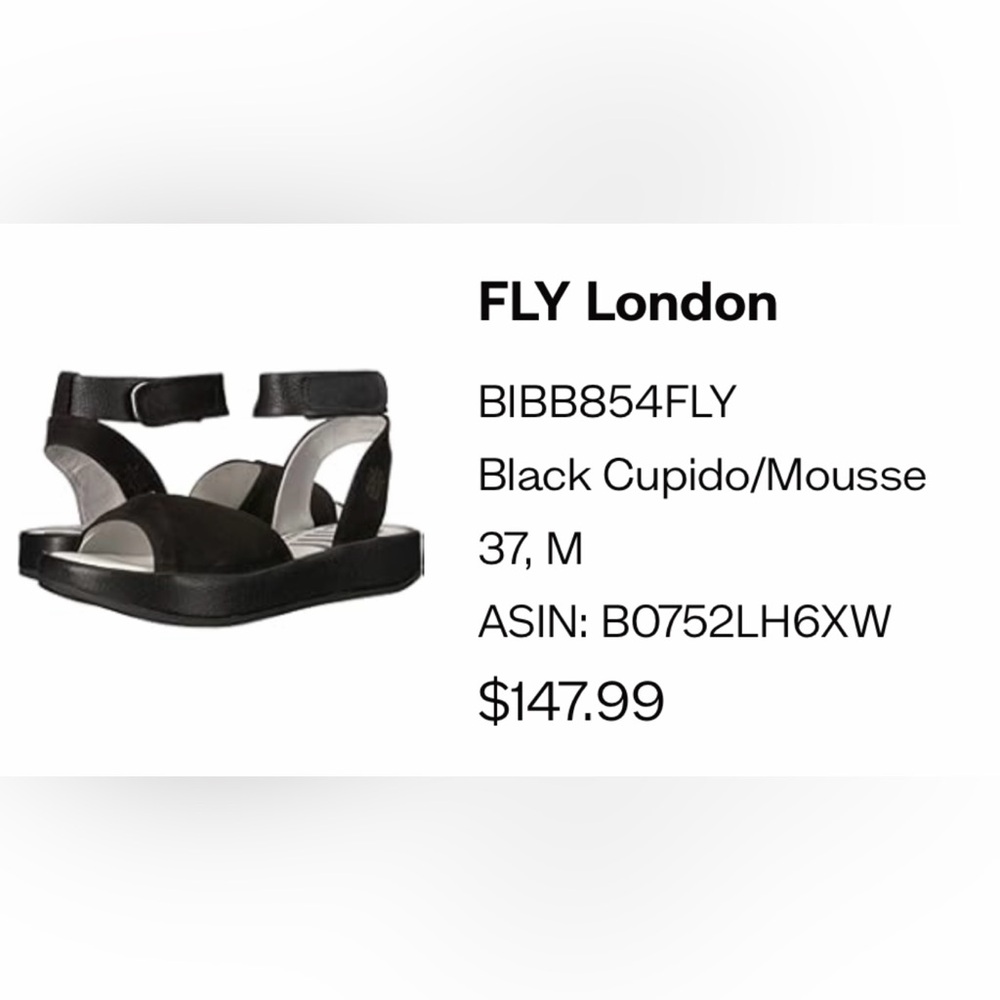 FLY London Black Sandals